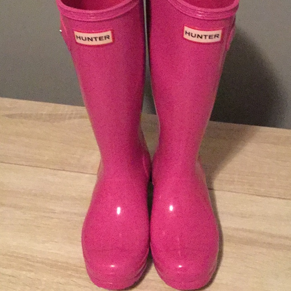 Girl’s Tall Original Pink Hunter Rain Boots 4B/5G